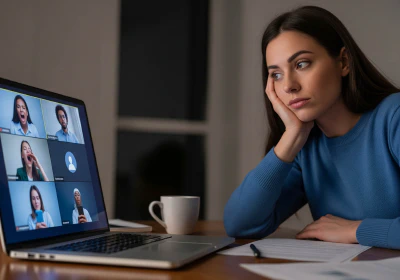 Leader struggling to inspire team illustration